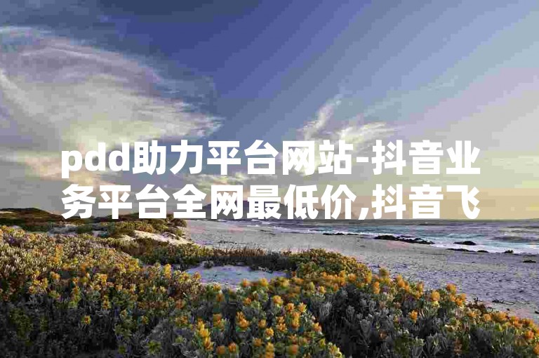pdd助力平台网站-抖音业务平台全网最低价,抖音飞速关注