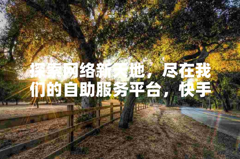 探索网络新天地，尽在我们的自助服务平台，快手推广轻松搞定，永久免费体验等你来。