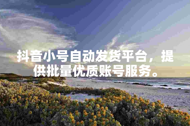 抖音小号自动发货平台，提供批量优质账号服务。