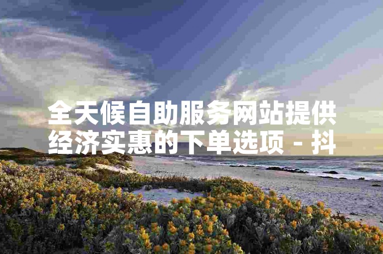 全天候自助服务网站提供经济实惠的下单选项 - 抖音点赞自助平台。