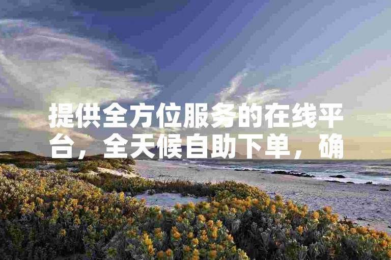 提供全方位服务的在线平台，全天候自助下单，确保您以最优惠的价格体验ks业务。