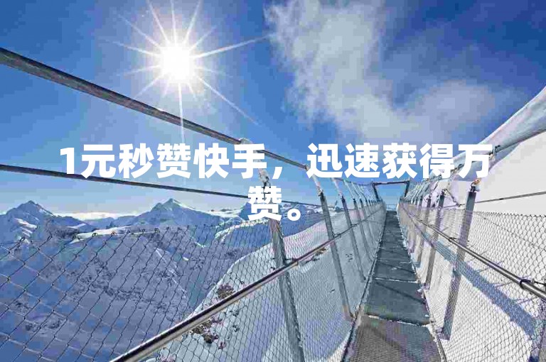 1元秒赞快手，迅速获得万赞。