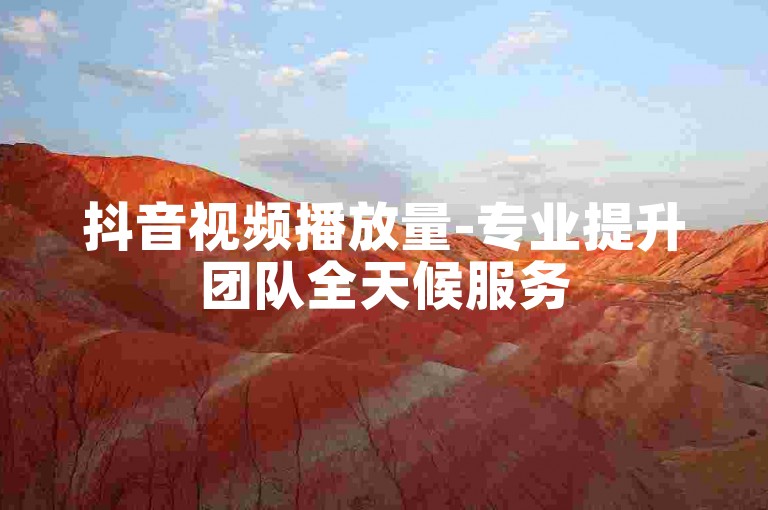 抖音视频播放量-专业提升团队全天候服务