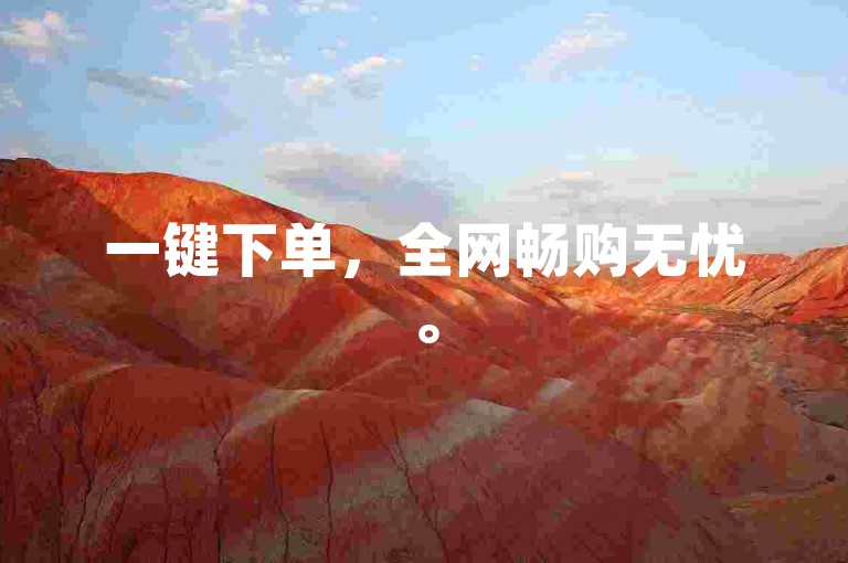 一键下单，全网畅购无忧。