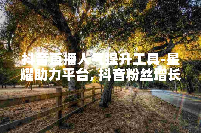 抖音直播人气提升工具-星耀助力平台, 抖音粉丝增长服务