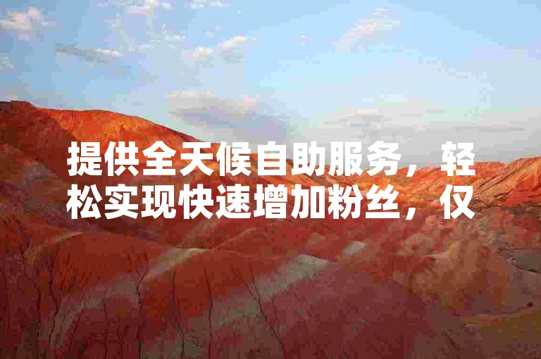 提供全天候自助服务，轻松实现快速增加粉丝，仅需1元即可瞬间获得1000关注者。