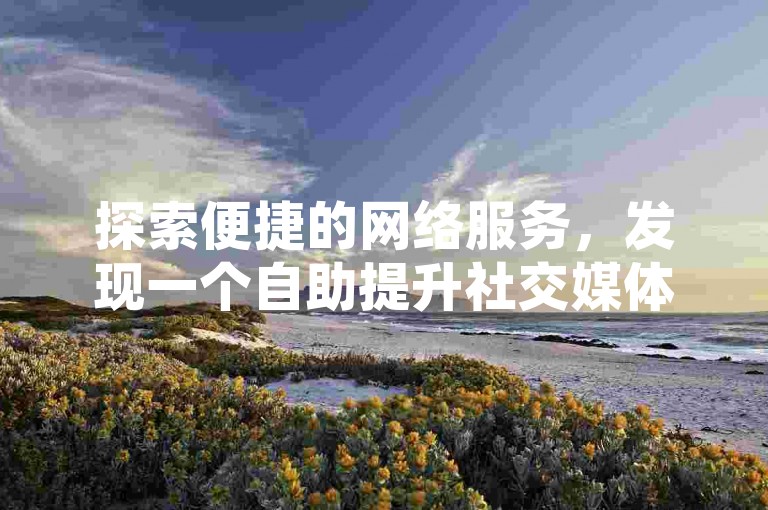 探索便捷的网络服务，发现一个自助提升社交媒体影响力的新途径。
