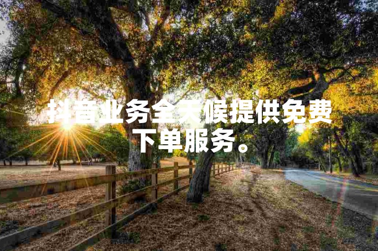 抖音业务全天候提供免费下单服务。