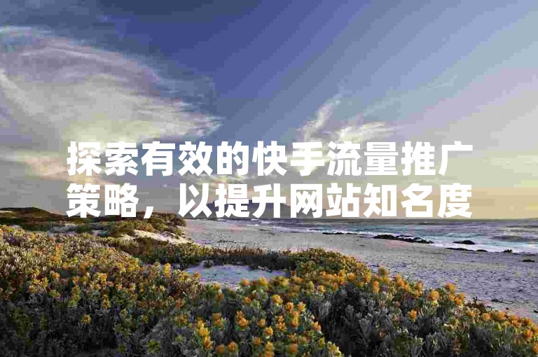 探索有效的快手流量推广策略，以提升网站知名度和用户参与度。