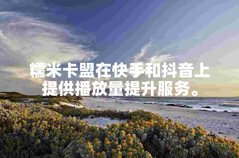 糯米卡盟在快手和抖音上提供播放量提升服务。