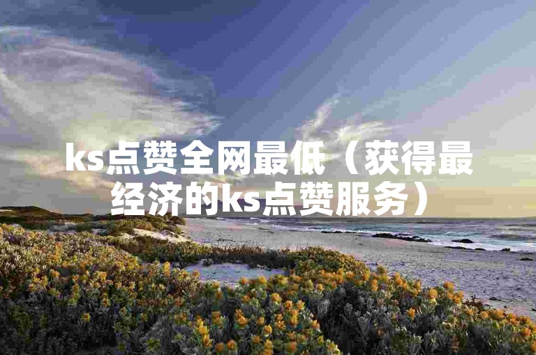ks点赞全网最低（获得最经济的ks点赞服务）