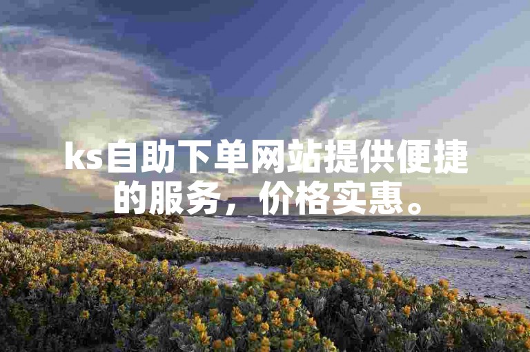 ks自助下单网站提供便捷的服务，价格实惠。