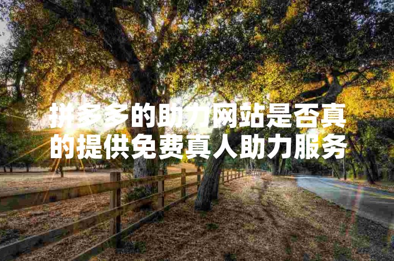 拼多多的助力网站是否真的提供免费真人助力服务，这在贴吧中的讨论引起了广泛关注和好奇。