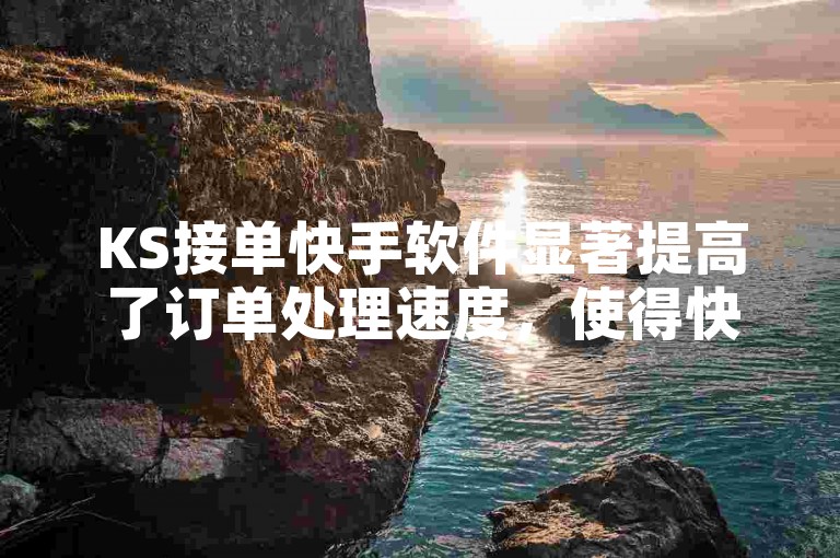 KS接单快手软件显著提高了订单处理速度，使得快手软件的工作效率得到极大提升。
