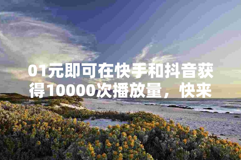 01元即可在快手和抖音获得10000次播放量，快来下单体验dy的低价业务吧！