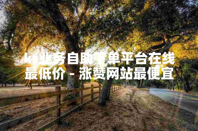 ks业务自助下单平台在线最低价 - 涨赞网站最便宜最火抖音