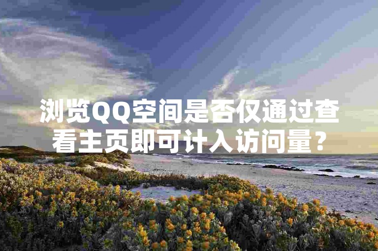 浏览QQ空间是否仅通过查看主页即可计入访问量？