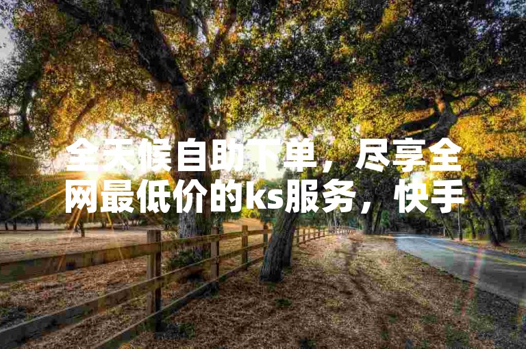 全天候自助下单，尽享全网最低价的ks服务，快手流量推广网站助力您的社交媒体影响力飙升。