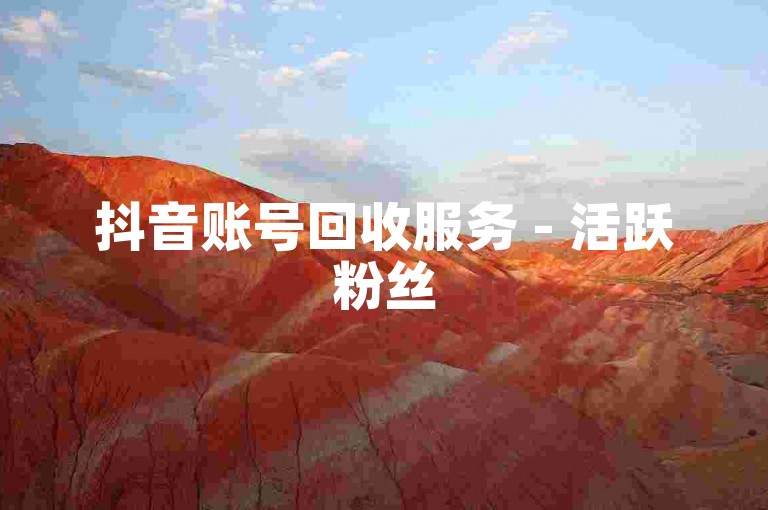 抖音账号回收服务 - 活跃粉丝