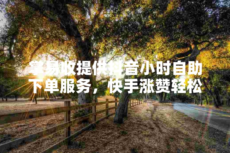掌易收提供抖音小时自助下单服务，快手涨赞轻松搞定。
