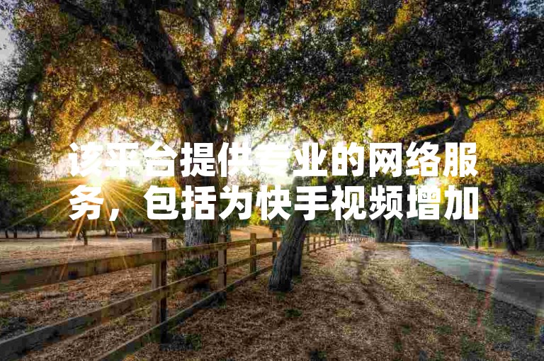 该平台提供专业的网络服务，包括为快手视频增加少量的双击点赞。