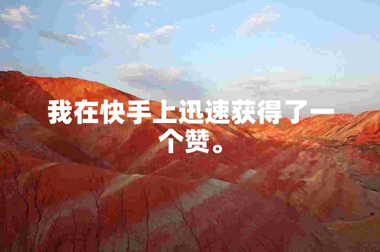 我在快手上迅速获得了一个赞。