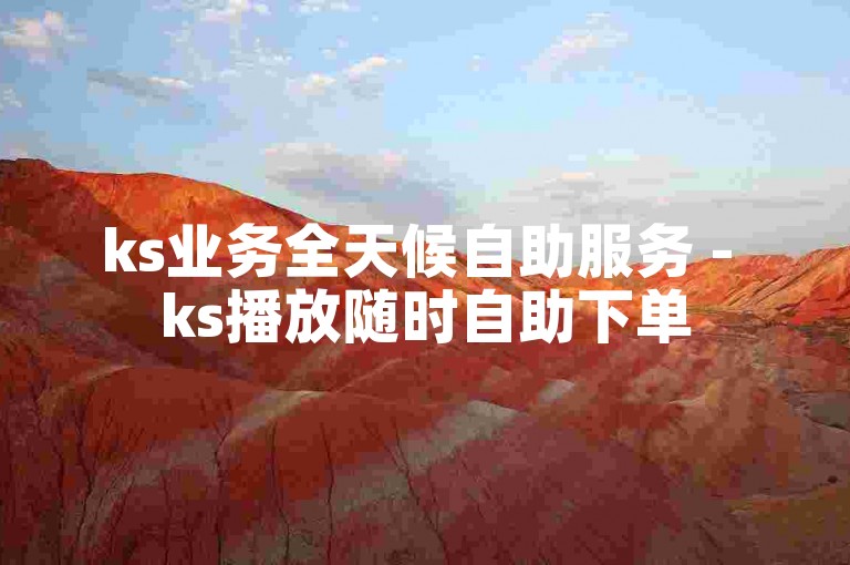ks业务全天候自助服务 - ks播放随时自助下单