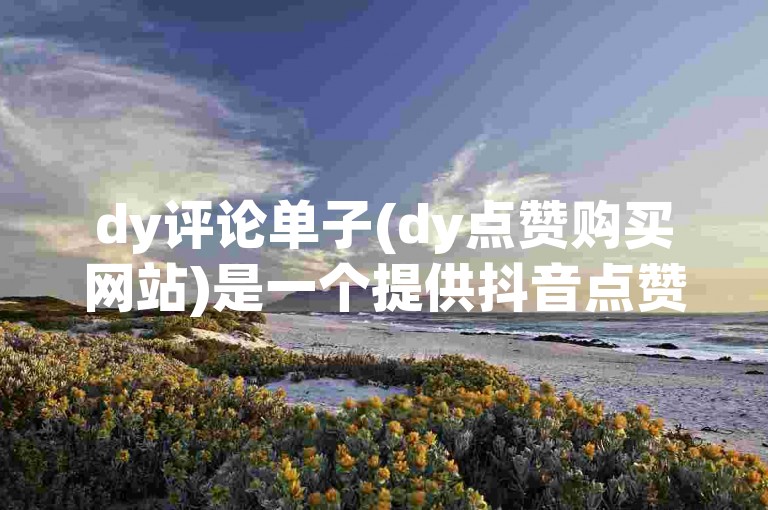 dy评论单子(dy点赞购买网站)是一个提供抖音点赞、评论等服务的平台，用户可以通过该平台快速提升自己的视频热度和影响力。