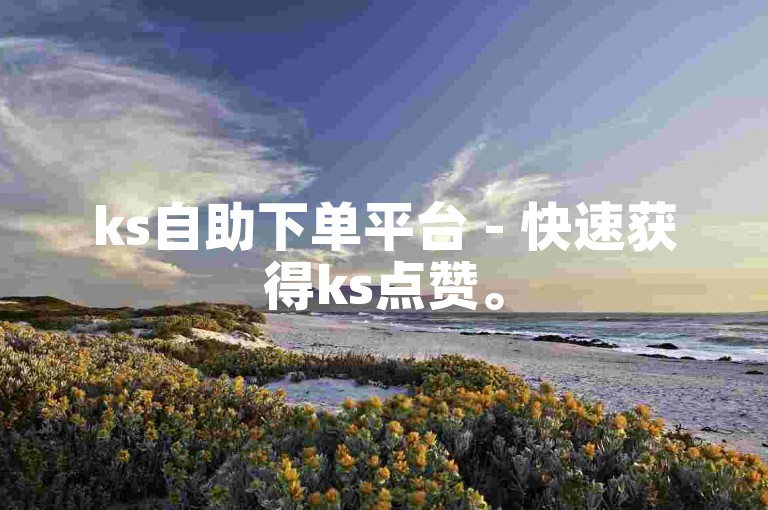 ks自助下单平台 - 快速获得ks点赞。