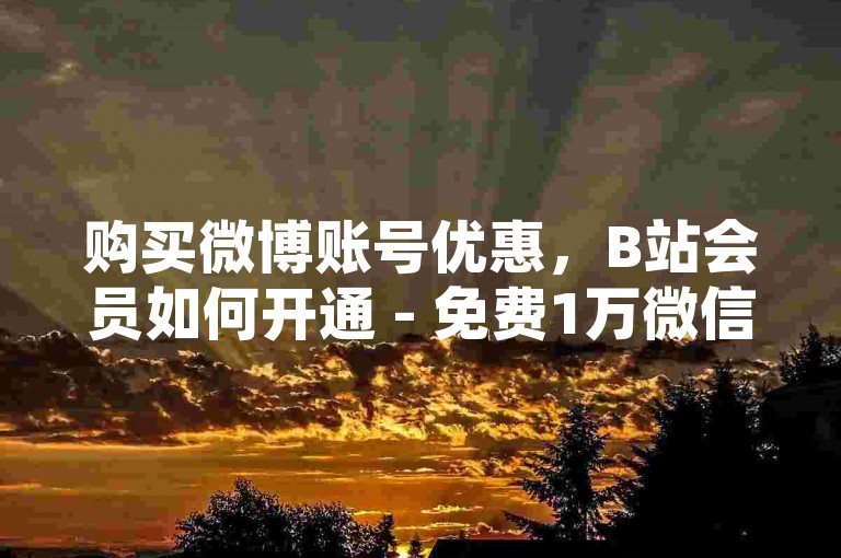 购买微博账号优惠，B站会员如何开通 - 免费1万微信朋友圈点赞 - 网络游戏道具交易平台。