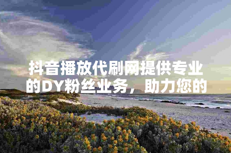 抖音播放代刷网提供专业的DY粉丝业务，助力您的账号快速增粉。