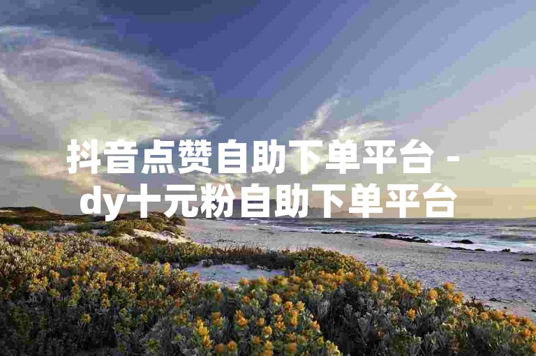 抖音点赞自助下单平台 - dy十元粉自助下单平台