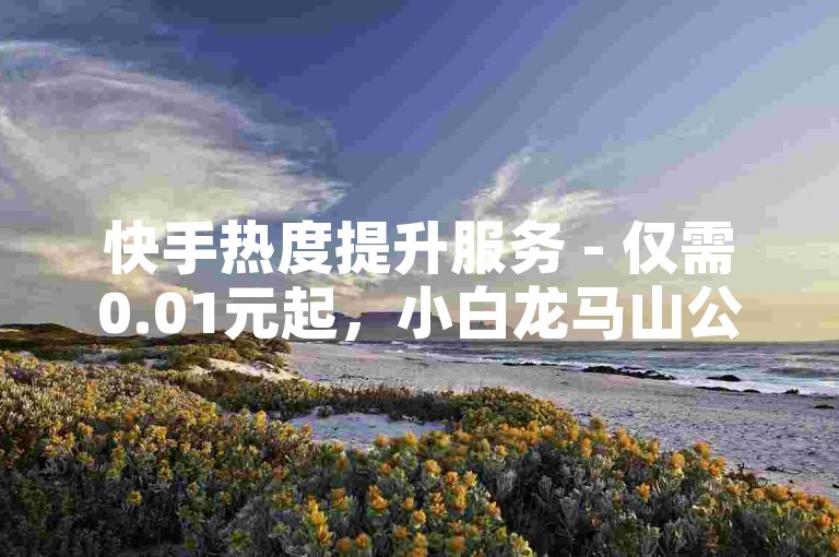 快手热度提升服务 - 仅需0.01元起，小白龙马山公司提供专业点赞链接入口。
