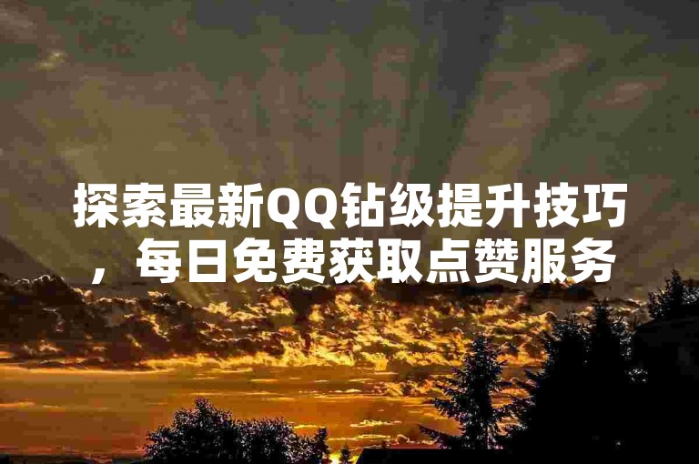 探索最新QQ钻级提升技巧，每日免费获取点赞服务 - 尽在汇众卡盟，您的PUBG卡盟专家。