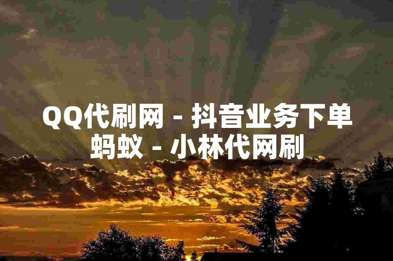 QQ代刷网 - 抖音业务下单蚂蚁 - 小林代网刷
