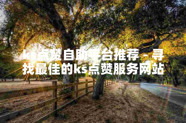 ks点赞自助平台推荐 - 寻找最佳的ks点赞服务网站。