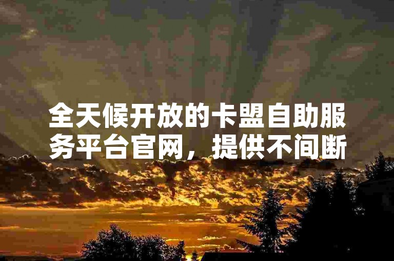 全天候开放的卡盟自助服务平台官网，提供不间断的在线服务。