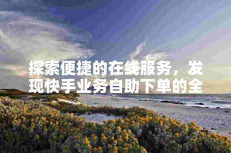 探索便捷的在线服务，发现快手业务自助下单的全新体验。