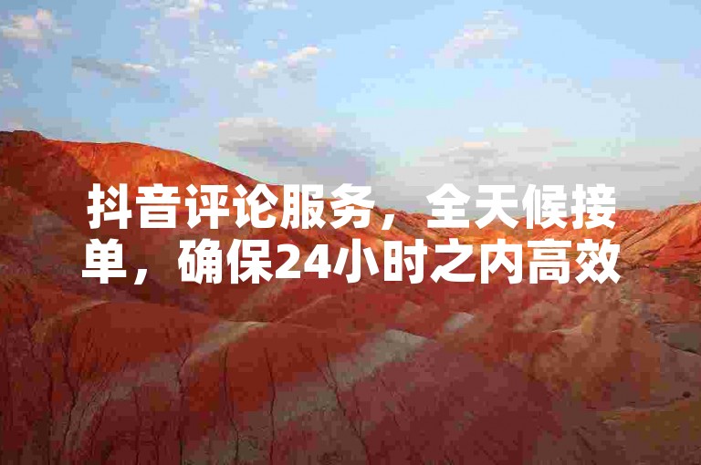 抖音评论服务，全天候接单，确保24小时之内高效完成！