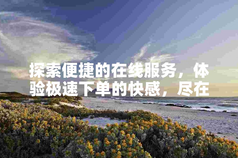 探索便捷的在线服务，体验极速下单的快感，尽在168秒单网——您的微信ks业务自助平台。