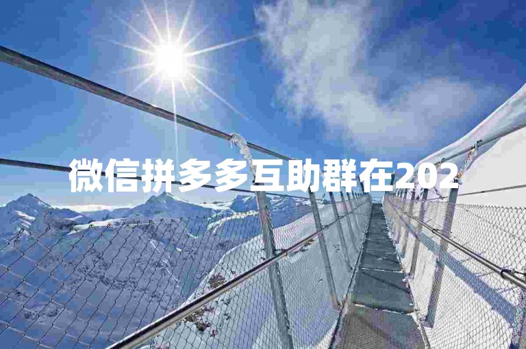 微信拼多多互助群在2025年展现出新的活力，用户互动更加频繁，未来展望充满无限可能。