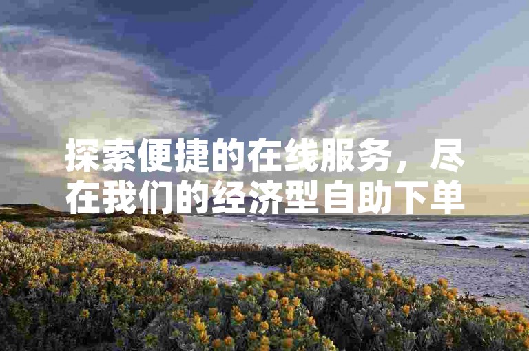 探索便捷的在线服务，尽在我们的经济型自助下单系统。