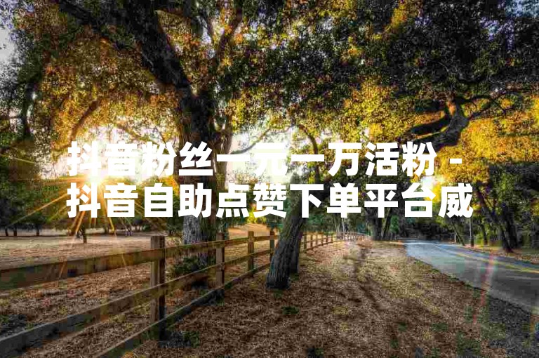 抖音粉丝一元一万活粉 - 抖音自助点赞下单平台威信支付