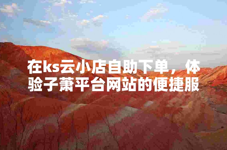 在ks云小店自助下单，体验子萧平台网站的便捷服务。