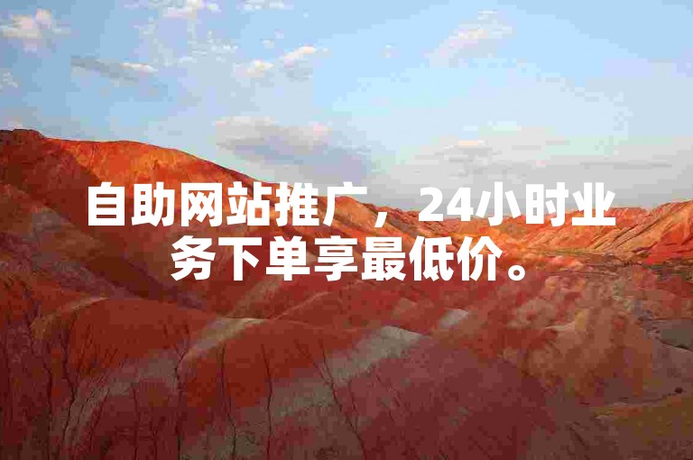 自助网站推广，24小时业务下单享最低价。