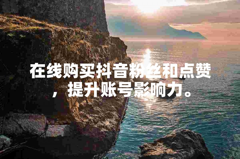 在线购买抖音粉丝和点赞，提升账号影响力。