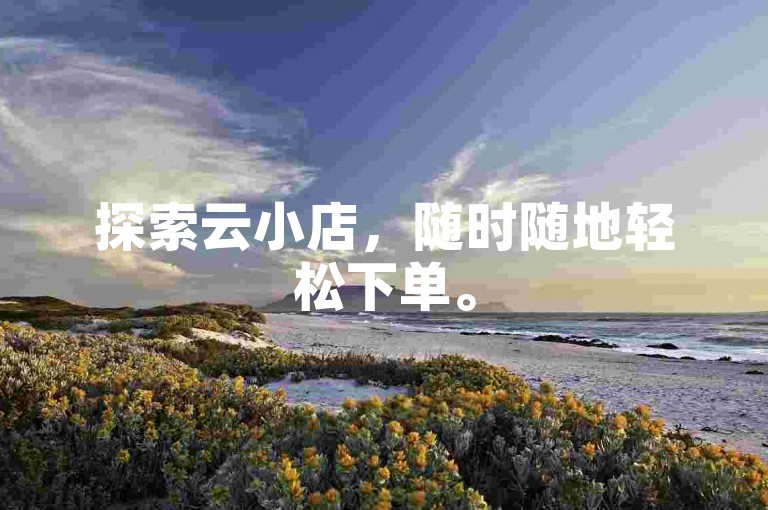 探索云小店，随时随地轻松下单。