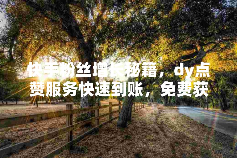 快手粉丝增长秘籍，dy点赞服务快速到账，免费获取1000播放量。