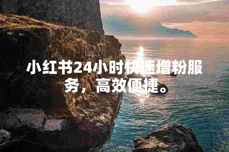 小红书24小时快速增粉服务，高效便捷。