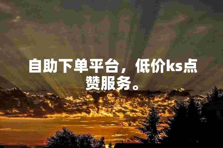 自助下单平台，低价ks点赞服务。
